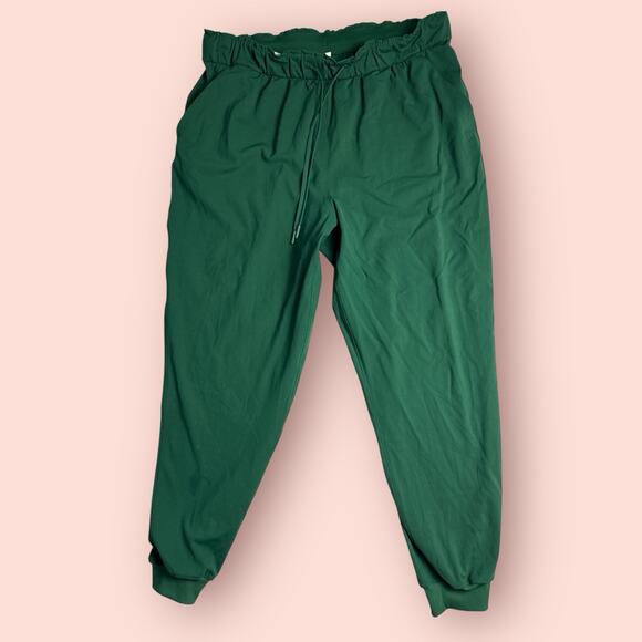 Lululemon Stretch High Rise Jogger Full Length Everglade Green Pants Size 14 - Picture 2 of 5